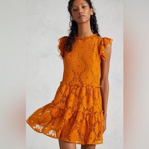 Blue tassel dress from Anthropologie